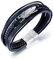 Aleasha Feder Leder Armband für Herren mit Edelstahl Magnet Verschluss ArmbäNder Schmuck Geschenk
