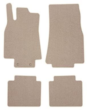 Premium Velourmattenset für Mercedes B-Klasse W245 Bj. 2005-2011 PREM BEIGE runde Befestigungen Veloursfussmatten Automatten Passform Neu