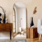 KOCUUY Arched Full Length Mirror, 161 x 52 cm Wall Mirror, Standing or Leaning Full Body Mirror with Aluminum Alloy Frame, Suitable for Bedrooms, Hallway or Cloakroom, Gold