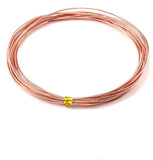 20m Basteldraht 0.8mm, Aluminium Craft Draht Blumendraht Aluminiumdraht Dekodraht Bindedraht für Blumengestecke, DIY Handwerk Dekorieren Schmuck Kranzherstellung, Schmuckdraht zum Basteln,Roségold