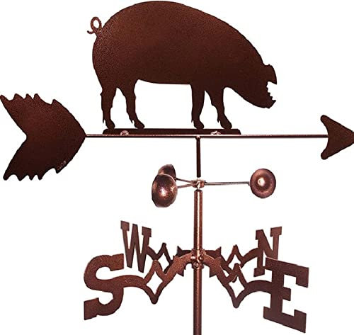 TAISK Retro-Wetterhahn mit Windrichtungsanzeige, europäische Retro-Dachwetterfahne Hofdach Farm Wetterfahne Garten Hof Ornament, Dachmontage Oldtimer, 50 * 35 cm (Traktoren 50 * 35 cm)