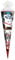 ROTH Schultüte groß Schnellzug 85 cm - 6-eckig Rot(h)-Spitze Tüllverschluss - Zuckertüte Zug