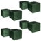 OHS Pack of 8 Matte Velvet Storage Boxes Set Home Bathroom Clothing Collapsible Foldable Toys Pop Up Folding Cube Box, Forest Green