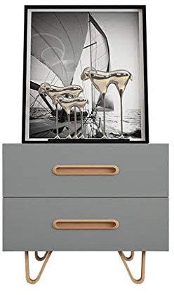 Nachttische Nordic Nachttisch Mode Kreative Schließfächer Modernes minimalistisches Schlafzimmer Bett Eckschrank mit Schubladenschrank Nachttische for Schlafzimmer (Size : M)