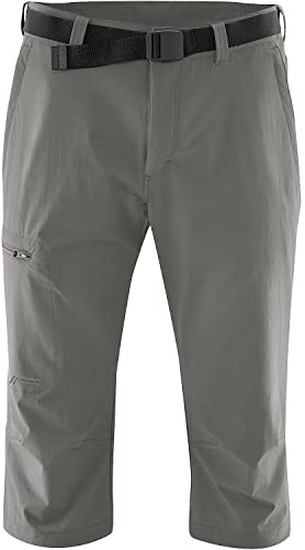 Maier Sports Herren Outdoorhose Jennisei, Wanderhose mit 4 geräumigen Taschen, Capri-Hose mit integriertem Gürtel