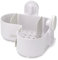 Joseph Joseph Duo Mensola Doccia ad Angolo senza Foratura, Porta Shampoo Bagnoschiuma Spugne da Doccia da Appendere, Portaoggetti Bagno, Bianco