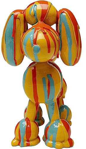 Kare Design Deko Figur Dog Holi, Hundefigur, Dekoobjekt, Tiermotiv, Accesoires, Dekoration, Skulptur, Wohnzimmer, Flur, Büro 17x16x10 cm (H/B/T)