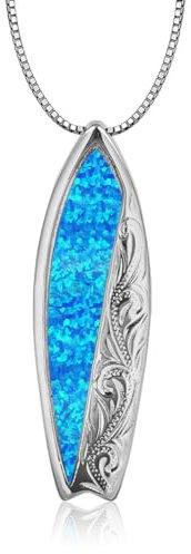 QIAOQI Anhänger Halskette Opal Surfbrett Kette Bohemian Frauen Pullover Aussage Vintage Schlüsselbein Kostüm Schmuck Jahrestag Geschenk