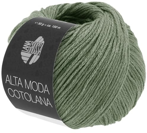 LANA GROSSA Alta Moda Cotolana | Edles Kettengarn aus 45% Schurwolle (Merino superwash), 45% Pima Baumwolle & 10% Polyamid| 50g Wolle zum Stricken & Häkeln | 150m Garn FB 56