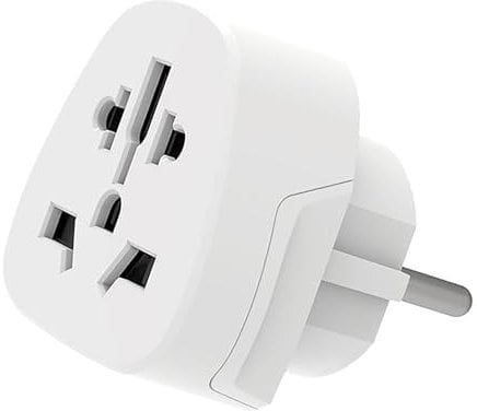 Ewent Adaptateur de Voyage, Adaptateur Monde vers L' Europe, USA/UK/AUS/Chine/Japon/Suisse etc. vers Prise Schuko (FR/IT/ES/DE/EU) Prise Type A-L-B-G-I-C-J-N vers Prise E-E, E-F