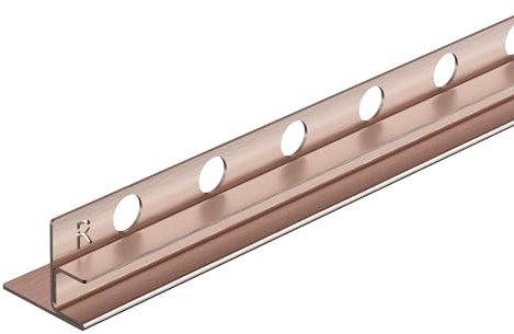 Balneo Duschleiste Edelstahl Zuschneidbar - Gefälleprofil Keil-Profil Duschleiste Edelstahl - Zuschneidbar für die Duschkabine - Leicht zu reinigen - Sicher - Rechts - 1,1x120x3 cm - Kupfer