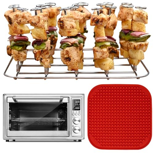 INFRAOVENS - Air Fryer for Cosori 12 in 1 Combo Air Fryer with Rotisserie, 32 Quart Stainless Steel Accessories for CO130-AO Air Fryer Skewer Holder and Rack