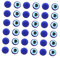 SEWOART 100stücke Resin Blaue Böse Augen Perlen Flachrückige Perlen Für Schmuckherstellung Und Scrapbooking Für Ketten Armbänder Und Kreative Bastelprojekte