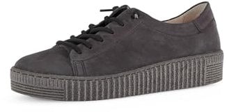 Gabor Damen Low-Top Sneaker, Frauen Halbschuhe,Freizeitschuhe,Turnschuhe,Laufschuhe,schnürschuhe,schnürer,Pepper (anthrazit),41 EU / 7.5 UK