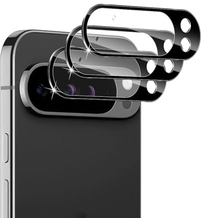 Liilaa Pellicola Fotocamera Compatibile con Google Pixel 9 Pro, Vetro Temperato Protezione Lente, Anti-graffio, Durezza 9H, HD Schermo, 3 Pezzi