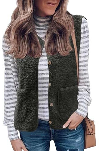 CheChury Gilet Donna Inverno Gilet Senza Maniche Donna Gilet Smanicato Elegante Invernale Gilet Donna in Pile Giacche Smanicato Gilet Termico Giacca con Tasca Gilet in pile Outdoor Gilet da corsa