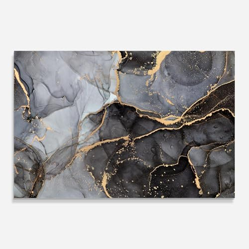 ARTHUB® Glasbild 60x80 cm, 5mm ESG | Moderne Wandbilder aus Glas für Wohnzimmer & Schlafzimmer, Wanddekoration, Wohnkultur, Abstrakte, Abstract Marble