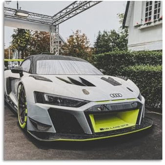 Luxus-Sportwagen-Poster für R8-Superauto, dekorative Malerei, Leinwand, Wandposter und Kunstdruck, moderne Familienschlafzimmer-Dekoration, Poster, 40 x 40 cm