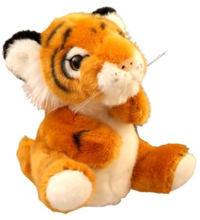 ISAKEN Tiger Handpuppen, Kinder Plüschtier Handpuppen Weicher und Bequemer Plüsch Handpuppe Tiger Spielzeug Rollenspiel Geschichten Handpuppen für Geschichtenerzählen Unterrichten