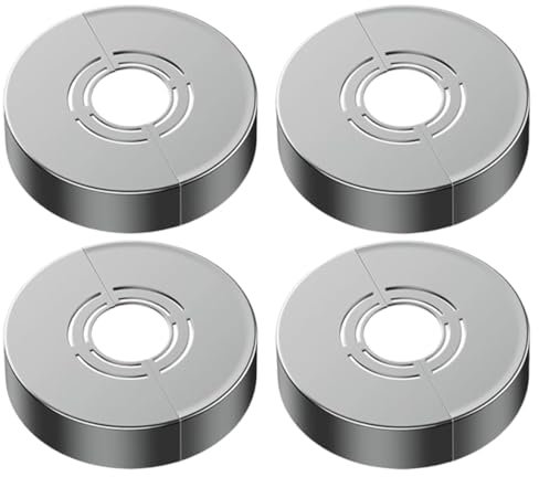 ZORTVUL 4 Pièces Rosace Mitigeur Douche 3 Tailles En 1, Rosace Robinet Divisée Pour Ø 21 Mm/26 Mm/33 Mm,Cache Tuyau Radiateur, Rosace Pour Robinet De Douche, Robinets, Radiateurs