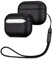 Haobobro für AirPods Pro 2 Hülle Case (2023/2022) - Premium PU Leder Schutzhülle mit Tragebandschlaufe [Kompatibel mit kabellosem Laden] - Handgefertigt für AirPods Pro 2. Generation Hülle - Schwarz