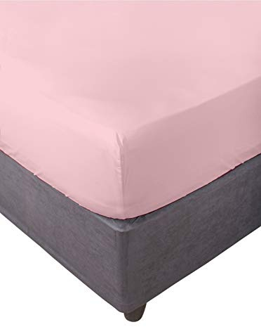 Miracle Home. Spannbettlaken aus 100% gebürsteter Mikrofaser, elastisches Spannbettlaken mit Anti-Peeling-Effekt. 90X200. Bett 90. Rosa
