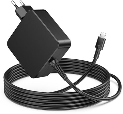 USB C Ladegerät 65W Laptop Ladekabel für Huawei Matebook, Lenovo, MacBook Air/Pro, Samsung, HP, Chromebook, Xiaomi, Asus, Acer, PD 3.0 Typ C Laptop Netzteil mit 1.7M Ladekabel
