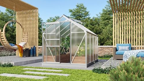 Vitavia Gewächshaus Venus 5000, Aluminium eloxiert, 5,0 m², 4 mm HKP | Wetterfestes & stabiles Treibhaus | Perfekt für Gemüse & Pflanzen | Robust & langlebig