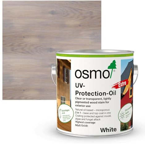 Osmo UV Protection Oil Extra, Tints (White 3040, Matt, 750ml)