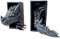 Lot de 2 serre-livres en forme de dragon 3D qui se détachent de l'étagère à utiliser entre des livres ou au bout d'une étagère ou d'un coin de livres, décoration de dragon fantaisie, étagères