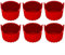 For Air Fryer Lot de 6 moules de cuisson en silicone pour muffins et œufs parfaits (rouge)