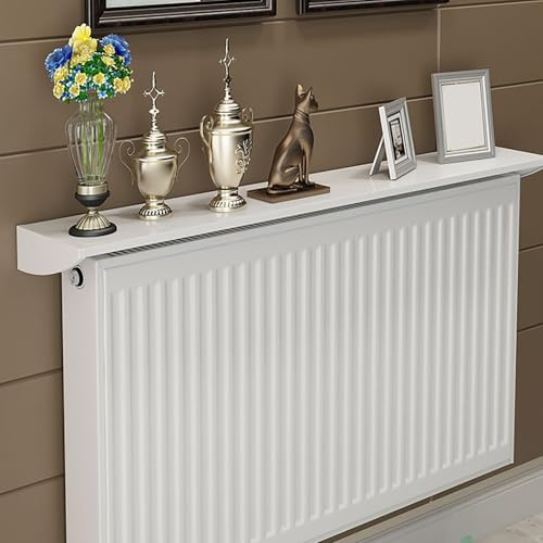 Tablette Radiateur sans Percer - Cache-Radiateur Universel, Cloison Décorative Au Dessus, pour Le Rangement et la Décoration Résistance Humidité + Chaleur(25cm/9.8in)