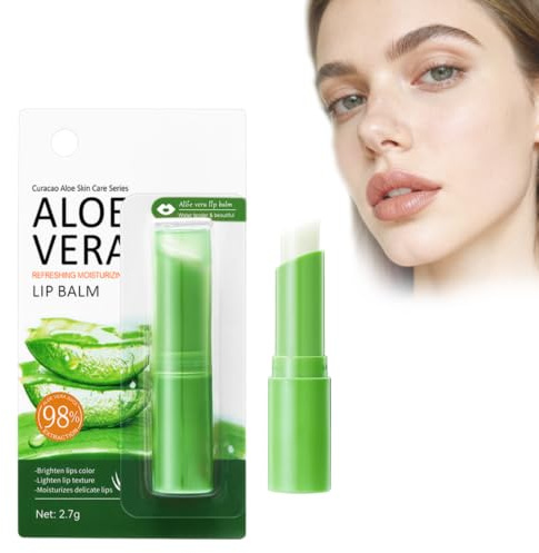 Virecose Lippenpflegestift, Lippenpflege Aloe Vera | Natürlicher Feuchtigkeitsspendend Lippenbalsam für rissige trockene Lippen