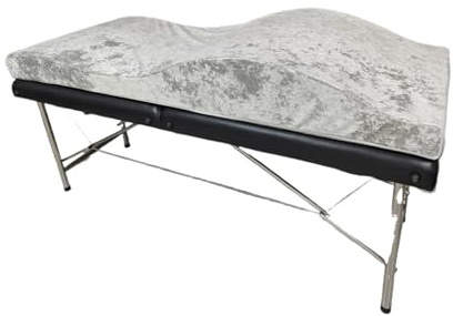Wave Matratze Wimpernmatratze und -bezug, Wave-Memory-Schaum, Wimpernbett, Schönheitssalon-Matratze, Wimpernschaum, Spa-Schönheitsbett, gebogener Topper(Gray)