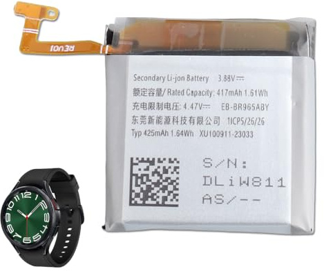 JIMACRO 417 mAh EB-BR965ABY Battery Compatible with Galaxy Watch 6 47mm, Battery for SM-R965U SM-R960 with Repair Tool Kits