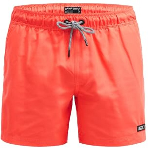 Camp David Herren Beachshorts mit Rubber Patch Neon Flame, XXL