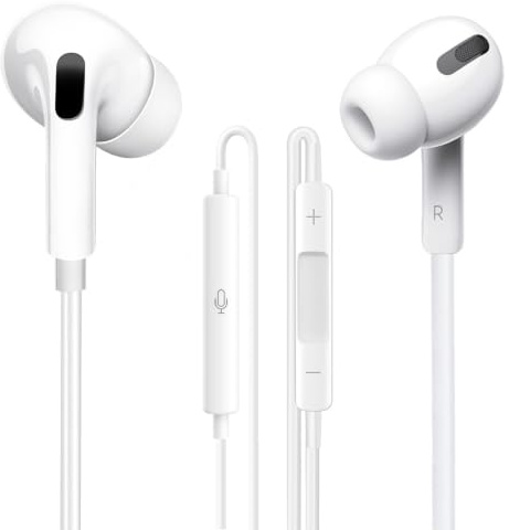 Kabelkopfhörer für iPhone14/13/12/11,In Ear Kopfhörer mit Kabel, [MFi-Zertifiziert] In Ear kabelkopfhörer mit mikrofon und Lautstärkeregelung, für iPhone14/13/12 Plus Pro Max/XR/XS/X/SE/8/7/Plus/iPad