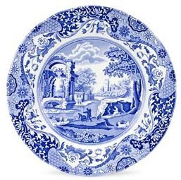 Blue Italian Plates 27cm Set of 4