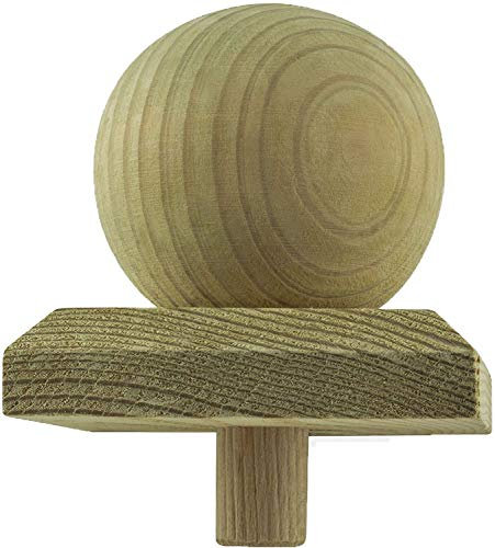 Pfostenkugel aus imprägniertem Leimholz für Pfosten 7x7 cm
