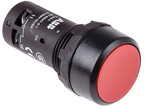 Abb-entrelec cp1-10r-01 Druckknopf, Rot, blickdicht