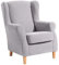 Max Winzer Ohrenbackensessel Lorris Veloursstoff Silber