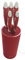JUEGO DE CUCHILLOS CON SOPORTE DE 5PZS (ROJO)