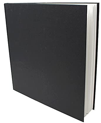 Artway Studio - Gebundenes Quadratisches Skizzenbuch - 285mm - 92 Seiten/46 Blätter aus 170 gsm Papier - Schwarzes Skizzenbuch mit festem Einband, Schwarz