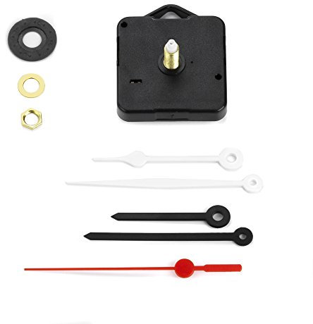 Clock-it Meccanismo Orologio Silenzioso Con Gancio, Altezza Del Canotto 22mm,Filettatura 16mm 2 Set Lancette. Kit Meccanismo fai da te. Venduto da Azienda Italiana