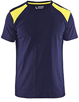 Blaklader 33791042 T-SHIRT, Marineblau/Gelb, grootte XXXL