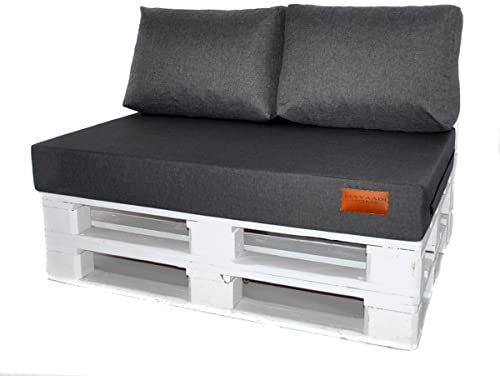 Mayaadi-Home Rückenkissen Indoor Outdoor MH-GD04 Dunkelgrau 60x40x10-20cm