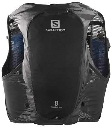 Salomon Adv Hydra Vest 8 unisex Hydrationsweste Trail running Wandern MTB, Komfort und Stabilität, Schneller Zugriff auf Flüssigkeitszufuhr, Einfaches Design, Schwarz, S