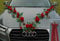 Rosen Girlande Braut Paar Rose Deko Dekoration Autoschmuck Hochzeit Car Auto Wedding ®Auto-schmuck Deko PKW (Exclusive Rot)