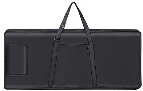 Funda acolchada para teclado de 61 teclas, con 5 mm, correa para el hombro y bolsillo de almacenamiento de 39 x 16 x 6 pulgadas.