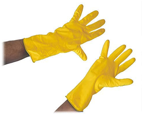 Triplast Household Rubber Gloves (6 Pairs, Yellow, Large) | Hygiene, Cleaning & Long Lasting | Made from Natural Rubber